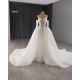 Detachable Sleeve Wedding Dress Sleeveless Bridal Gowns 2024 Princess Bride Gown Vestido De Noiva