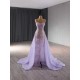 Detachable Sleeve Lavender Prom Dresses Black Girl Mermaid Evening Dresses Sequin Birthday Party Gowns