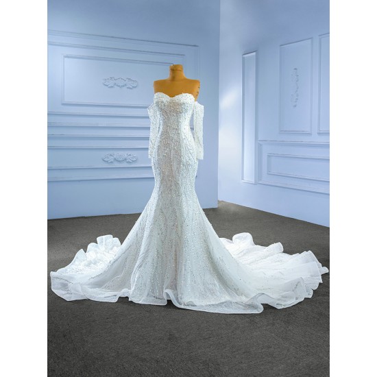 Detachable Sleeve Wedding Dress Sweetheart Neck Backless Formal Bridal Growns vestido de noiva Sweep Train 2024