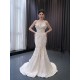 Detachable Train Mermaid Wedding Dress For Woman 2024 Sleeveless Elegant Open Back Bridal Gowns