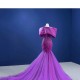 Dubai Beaded Purple Evening Dresses Off Shoulder Mermaid Formal Prom Gowns 2024 For Women Party