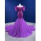 Dubai Beaded Purple Evening Dresses Off Shoulder Mermaid Formal Prom Gowns 2024 For Women Party