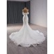 Dubai Luxury Wedding Dresses 2024 Plus Size Lace Pearl Bridal Gowns Customize Sleeveless Vestido De Novia