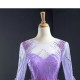 Elegant Lilac Prom Dresses For Women Party 2024 Long Sleeve Ball Gown Formal Evening Gowns