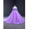 Elegant Lilac Prom Dresses For Women Party 2024 Long Sleeve Ball Gown Formal Evening Gowns