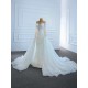 Elegant Mermaid Wedding Dress Long Sleeve Bridal Gowns Detachable Train Pearl Robe De Mariee