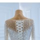 Elegant Mermaid Wedding Dress Long Sleeve Bridal Gowns Detachable Train Pearl Robe De Mariee