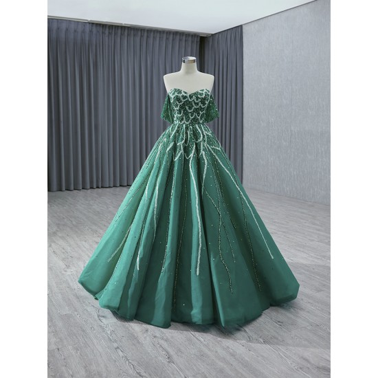 Emerald Green Prom Dresses Off The Shoulder Homecoming Gowns Lace Up Women Formal Cocktail Dress