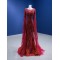 Fashion Burgundy Prom Dresses Cape Sleeve Sequin Gowns Scoop Neck Formal Evening Party Dress