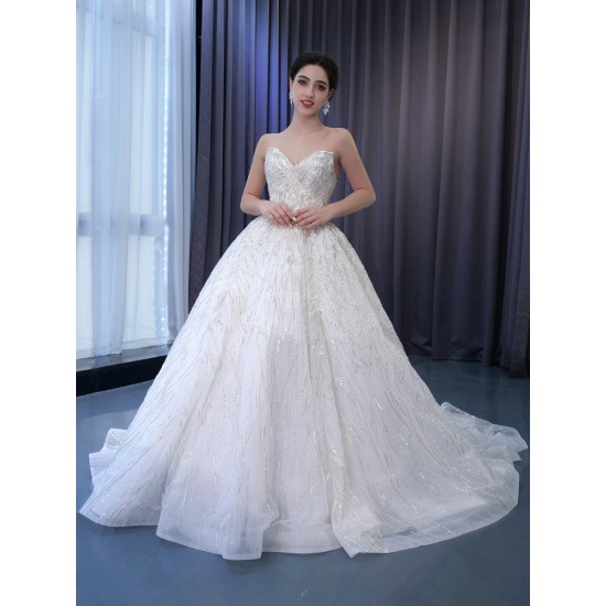 Fashion Sweet Light Wedding Dress With Sleeve For Bride Gowns Strapless Vestido De Noiva 2025 New Style Pluse Size