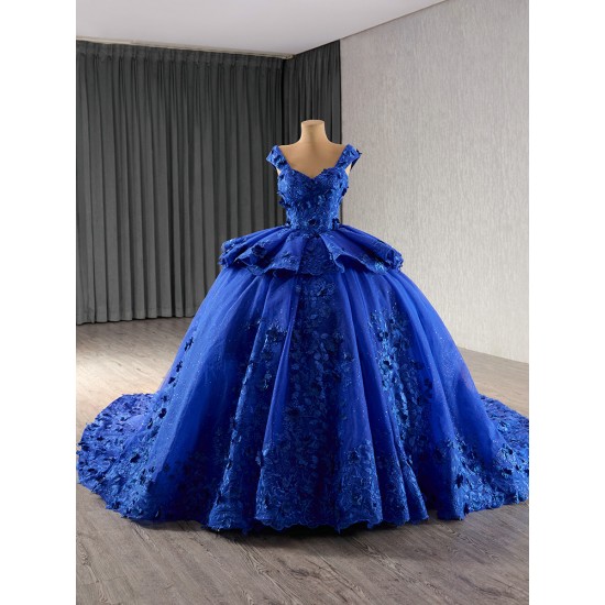 Floral Red Quinceanera Dress Off Shoulder Vestidos De 15 Anos Plus Size Women Sweet 15 16 Dress