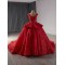 Floral Red Quinceanera Dress Off Shoulder Vestidos De 15 Anos Plus Size Women Sweet 15 16 Dress