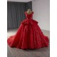 Floral Red Quinceanera Dress Off Shoulder Vestidos De 15 Anos Plus Size Women Sweet 15 16 Dress