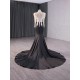 Fomral Prom Black On White Evening Dresses Long Sleeve Beadings Satin Party Prom Dress 2024 Mermaid