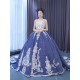 Glaucous Color Quinceanera Dress Spaghetti Strap Lace Appliques Prom Dress Sweet 16 Dress Evening Gown