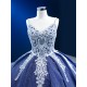 Glaucous Color Quinceanera Dress Spaghetti Strap Lace Appliques Prom Dress Sweet 16 Dress Evening Gown