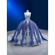 Glaucous Color Quinceanera Dress Spaghetti Strap Lace Appliques Prom Dress Sweet 16 Dress Evening Gown