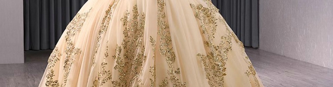 Gold Quinceanera Dress