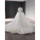 Glitter Lace Princess Wedding Dresses Long Sleeve Sequin V Neck Bridal Gowns Bride Dresses 2025