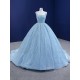 Glitter Sky Blue Sweet 15 16 Dress Sequin Ball Gown Corset Spaghetti Strap Quinceanera Dress 2024 Cocktail Dresses Prom