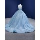 Glitter Sky Blue Sweet 15 16 Dress Sequin Ball Gown Corset Spaghetti Strap Quinceanera Dress 2024 Cocktail Dresses Prom