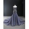 Gray Blue Evening Dresses For Women 2024 Spaghetti Strap Formal Birthday Party Gown