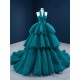 Halter Neck Aqua Prom Dresses Sleeveless Homecoming Dress Ruffled Evening Gowns