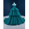 Halter Neck Aqua Prom Dresses Sleeveless Homecoming Dress Ruffled Evening Gowns