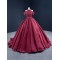 Halter Neck Burgundy Quinceanera Dress Tiered Sweet 15 16 Ball Gown Custom Made Cocktail Gown