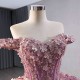 Handmade Flowers Ball Gown Mauve Quinceanera Dresses Off The Shoulder Appliques Lace Vestido De 15 Anos Princess Sweet 16 Dress