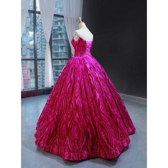 Hot Pink Evening Dresses Sweetheart Neck A Line Formal Gowns 2024 Party Vestidos De Fiesta Elegante