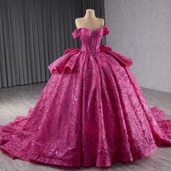 Hot Pink Sweet 15 16 Dress Custom Quinceanera Dress 2024 Ball Gown Cocktail Dresses Evening Party Gown