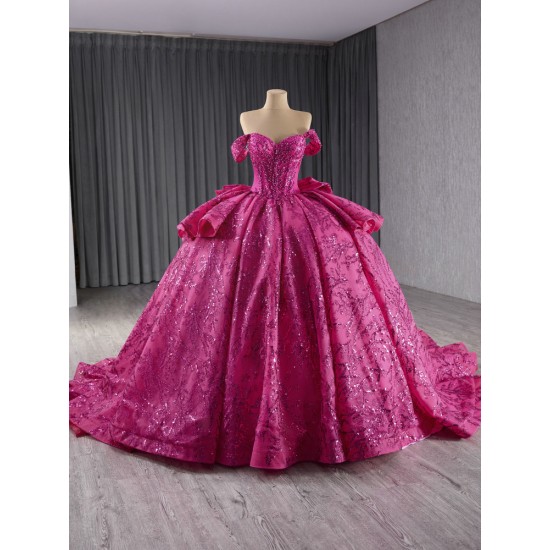 Hot Pink Sweet 15 16 Dress Custom Quinceanera Dress 2024 Ball Gown Cocktail Dresses Evening Party Gown