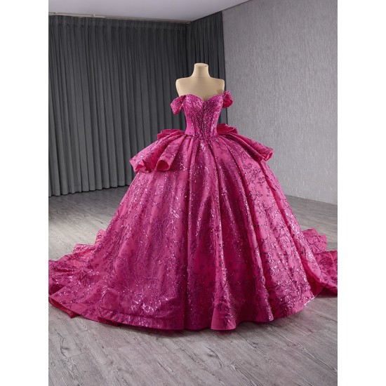 Hot Pink Sweet 15 16 Dress Custom Quinceanera Dress 2024 Ball Gown Cocktail Dresses Evening Party Gown