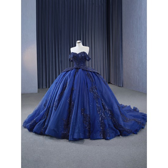 Lace Appliqued Vestidos De 15 Anos Navy Blue Quinceanera Dress 2024 Cocktail Dresses Vestidos De Baile Ball Gown