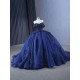 Lace Appliqued Vestidos De 15 Anos Navy Blue Quinceanera Dress 2024 Cocktail Dresses Vestidos De Baile Ball Gown