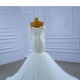 Lace Appliques Wedding Dress For Woman Mermaid Bride Gown Detachable Sleeve Princess Dress