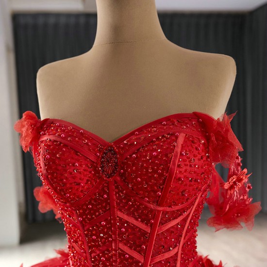 Lace Up Red Vestidos De 15 Quinceanera Sweet 16 Dress Off The Shoulder Lace Appliques Quinceanera Dresses Ball Gown