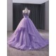 Lavender Sweet 15 16 Dresses Ballgown Tulle Prom Dress Sleeveless Quinceanera Dress 2024 Floral Lace Beads Dresses