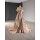 Long Formal Gold Evening Dresses 2025 Elegant Sleeveless Side Split African Prom Party Gowns