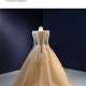 Long Prom Champagne Evening Gowns Customizable Two In One Women Formal Party Dresses