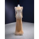 Long Prom Champagne Evening Gowns Customizable Two In One Women Formal Party Dresses