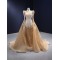 Long Prom Champagne Evening Gowns Customizable Two In One Women Formal Party Dresses