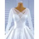 Long Sleeve 2024 Wedding Dresses For Woman Ball Gown Bride Gowns Backless Floor Length Formal Dress