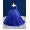 Long Sleeve Ballgown Blue Quinceanera Dress 2024 Scoop Neck 15 Year Old Corinthian Dresses