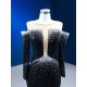 Long Sleeve Black Prom Dresses 2024 Fashion Floor Length Women Evening Party Gowns