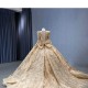 Long Sleeve Champagne Quinceanera Dress Ballgown Prom Dress 2024 Cocktail Dresses With Bow