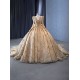 Long Sleeve Champagne Quinceanera Dress Ballgown Prom Dress 2024 Cocktail Dresses With Bow