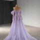 Long Sleeve Lilac Prom Dresses 2024 Side Split Long Satin Formal Evening Party Wedding Gowns for Women