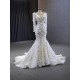 Long Sleeve Mermaid Wedding Dress Custom Made Plus Size Bridal Gowns